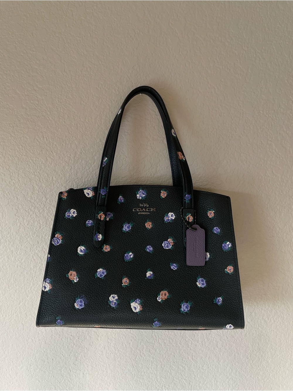 Coach Charlie Carryall 28 with Vintage Rosebud Print